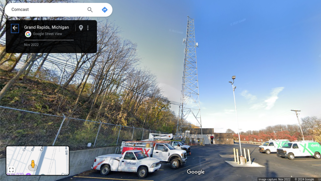 Comcast Headend Antennas on top of Tower