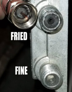 Lightning Damage Antenna Repair
