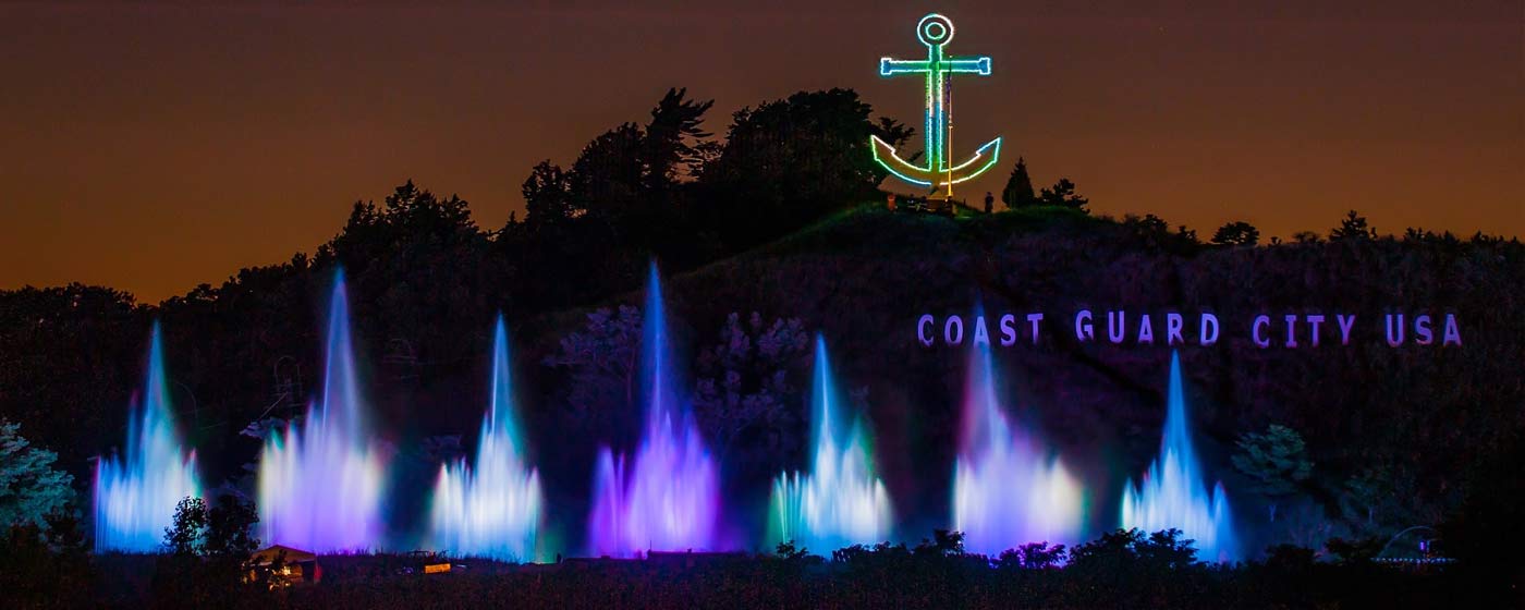 Grand Haven MI Musical Fountains Coast Guard City USA